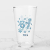 67 Funny 6 7 Six Seven Personalized Christmas Glas (Vorderseite)