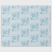 67 Funny 6 7 Six Seven Snowflake Christmas Winter Geschenkpapier (Flach)