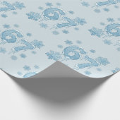 67 Funny 6 7 Six Seven Snowflake Christmas Winter Geschenkpapier (Ecke)
