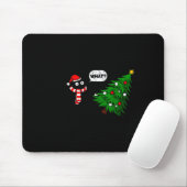 67 Funny Black Cat Pushing Christmas Tree Over Cat Mousepad (Mit Mouse)