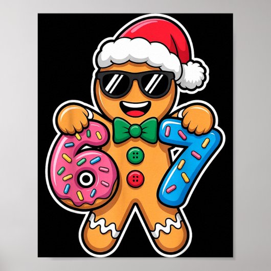 67 Funny Christmas Boys Kids Xmas Six Seven Ginger Poster (Vorne)