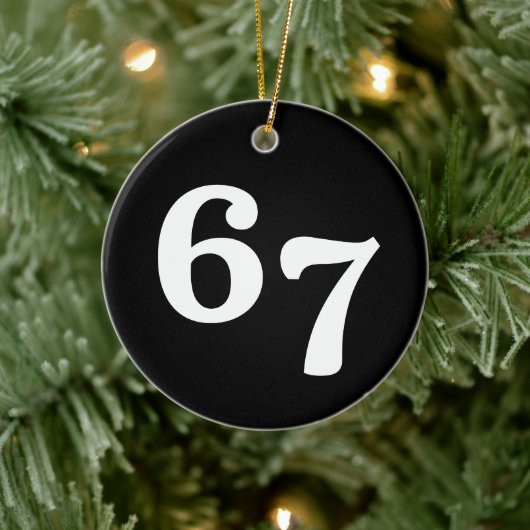 67 Funny Gen Alpha Lingo Keramik Ornament (Baum)