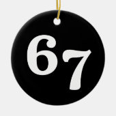 67 Funny Gen Alpha Lingo Keramik Ornament (Vorne)