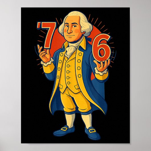 67 Funny George Washington Meme Six Seven Gen Alph Poster (Vorne)