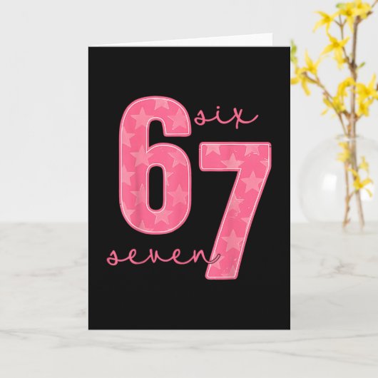 67 Funny Meme 1  Karte (Gelbe Blume)