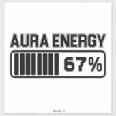 67 Funny Meme Aura Energy bei 67 Six Seven Meme Ge Aufkleber (Blatt)