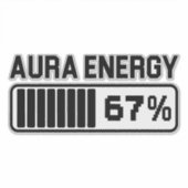 67 Funny Meme Aura Energy bei 67 Six Seven Meme Ge Aufkleber (Vorderseite)