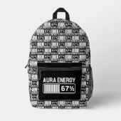 67 Funny Meme Aura Energy bei 67 Six Seven Meme Ge Bedruckter Rucksack (Vorderseite)