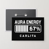 67 Funny Meme Aura Energy bei 67 Six Seven Meme Ge Button (Vorderseite/Rückseite)