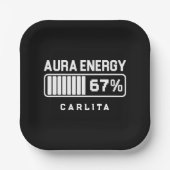 67 Funny Meme Aura Energy bei 67 Six Seven Meme Ge Pappteller (Vorderseite)