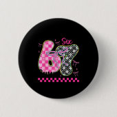 67 Funny Meme Filled With Hearts Six Seven Valenti Button (Vorderseite)