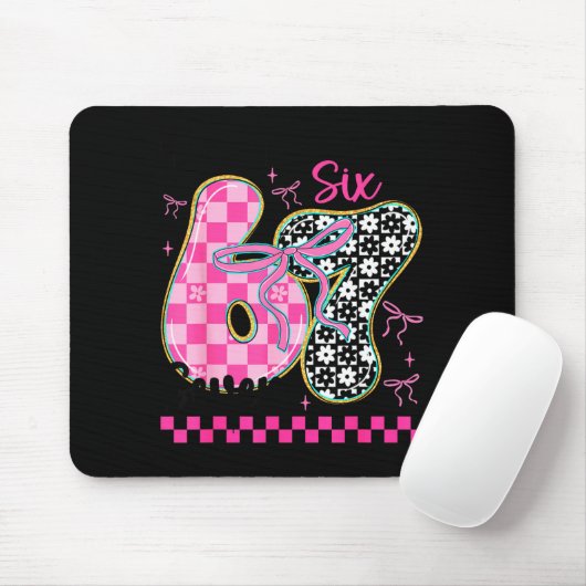 67 Funny Meme Filled With Hearts Six Seven Valenti Mousepad (Mit Mouse)