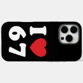 67 Funny Meme I Liebe Six Sieben 67. Geburtstag Case-Mate iPhone Hülle (Rückseite (Horizontal))