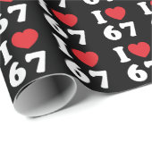 67 Funny Meme I Liebe Six Sieben 67. Geburtstag Geschenkpapier (Rolleneckpunkt)