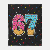 67 Funny Meme Ice Cream Six Seven Gen Alpha Fleecedecke (Vorderseite)