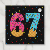 67 Funny Meme Ice Cream Six Seven Gen Alpha Geschenkanhänger (Rückseite)