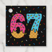 67 Funny Meme Ice Cream Six Seven Gen Alpha Geschenkanhänger (Vorderseite)