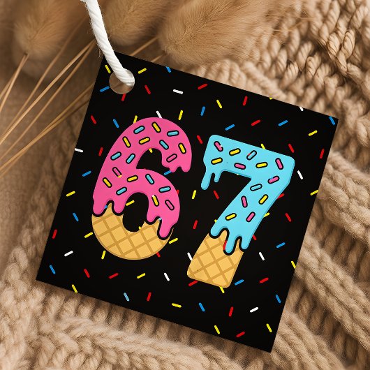 67 Funny Meme Ice Cream Six Seven Gen Alpha Geschenkanhänger