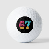 67 Funny Meme Ice Cream Six Seven Gen Alpha Golfball (Vorderseite)