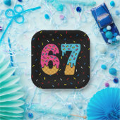 67 Funny Meme Ice Cream Six Seven Gen Alpha Pappteller (Party)