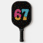 67 Funny Meme Ice Cream Six Seven Gen Alpha Pickleball Schläger (Vorderseite)