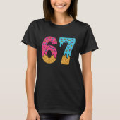 67 Funny Meme Ice Cream Six Seven Gen Alpha T-Shirt (Vorderseite)