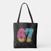 67 Funny Meme Ice Cream Six Seven Gen Alpha Tasche (Rückseite)