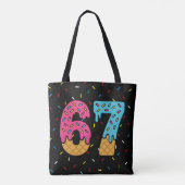 67 Funny Meme Ice Cream Six Seven Gen Alpha Tasche (Rückseite)