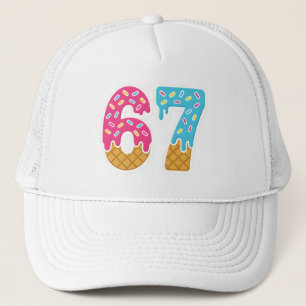 67 Funny Meme Ice Cream Six Seven Gen Alpha Truckerkappe