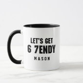 67 Funny Meme Lasst uns sechs Seven Sendy 6 7endy Tasse (Links)