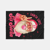 67 Funny Meme Merry Xmas Santa Says Six Seven Chri Fleecedecke (Vorderseite (Horizontal))
