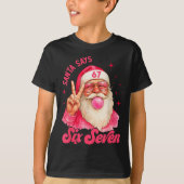 67 Funny Meme Merry Xmas Santa Says Six Seven Chri T-Shirt (Vorderseite)