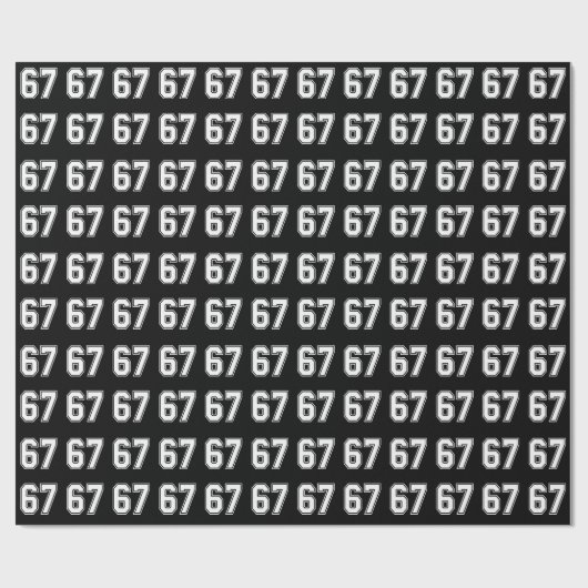 67 Funny Meme Six Seven Gen Alpha Geschenkpapier (Flach)