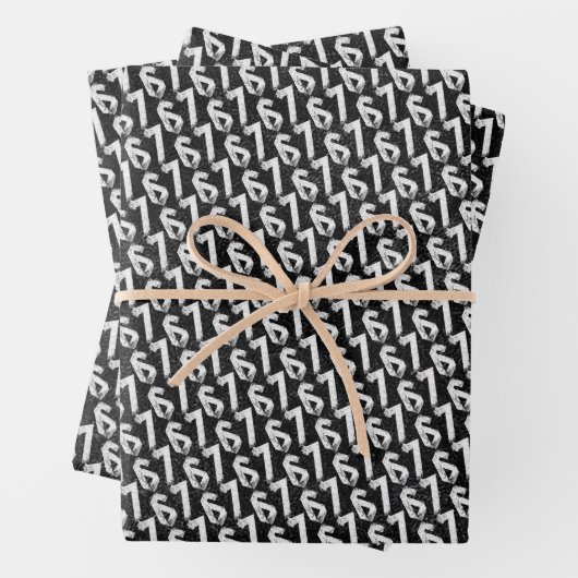 67 Funny Meme Six Seven Gen Alpha Geschenkpapier Set (Beispiel)