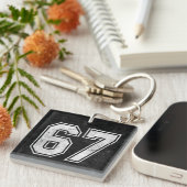 67 Funny Meme Six Seven Gen Alpha Schlüsselanhänger (Vorderseite rechts)