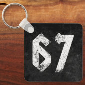 67 Funny Meme Six Seven Gen Alpha Schlüsselanhänger (Vorderseite)