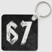 67 Funny Meme Six Seven Gen Alpha Schlüsselanhänger (Rückseite)