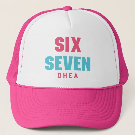 67 Funny Meme Six Seven Gen Alpha Truckerkappe (Vorderseite)