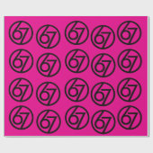 67 Funny Meme Six Seven Gen Alpha Wrapping Paper Geschenkpapier (Flach)