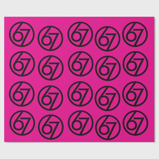 67 Funny Meme Six Seven Gen Alpha Wrapping Paper Geschenkpapier (Flach)