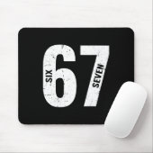 67 Funny Meme Six Seven Retro  Mousepad (Mit Mouse)