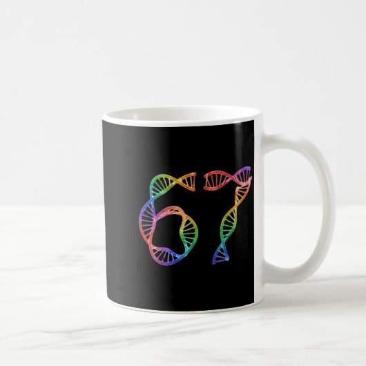 67 Funny Number Meme Dna Replication Molecular Bio Kaffeetasse (Rechts)