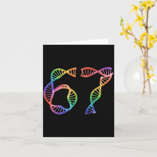 67 Funny Number Meme Dna Replication Molecular Bio Karte (Gelbe Blume)