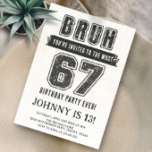 67 Funny Six Seven Party Teen Boy Birthday Einladung