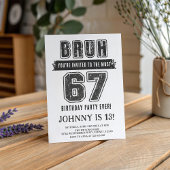 67 Funny Six Seven Party Teen Boy Birthday Einladung