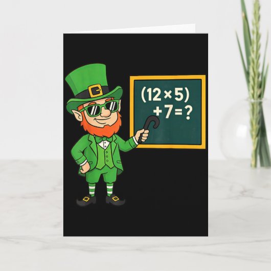 67 Funny St Patricks Day Math Teacher Meme Six Sev Karte (Vorderseite)