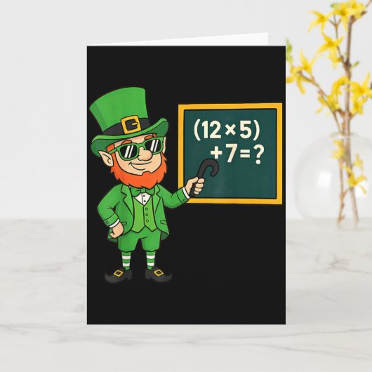 67 Funny St Patricks Day Math Teacher Meme Six Sev Karte (Gelbe Blume)