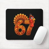 67 Funny Thanksgiving Turkey Meme Six Seven 6 7 Mousepad (Mit Mouse)