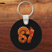 67 Funny Thanksgiving Turkey Meme Six Seven 6 7  Schlüsselanhänger (Vorderseite)