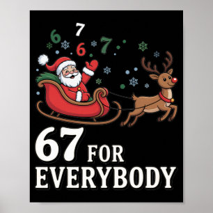 67 Für Jeden Weihnachten Six Seven Xmas Kostüm Poster